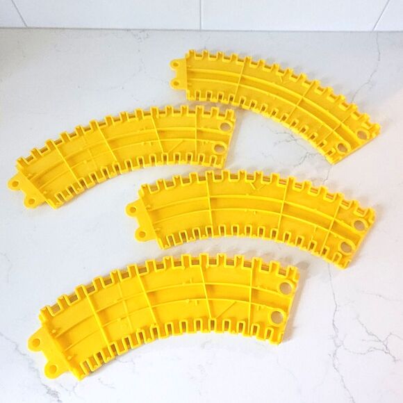 Vintage Mickey Town Rail Road Train Track ONLY 4 pc Curve REPLACEMENT PART - Picture 2 of 6
